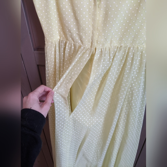 Yellow Dress with White Polka Dots - Picture 5 of 8